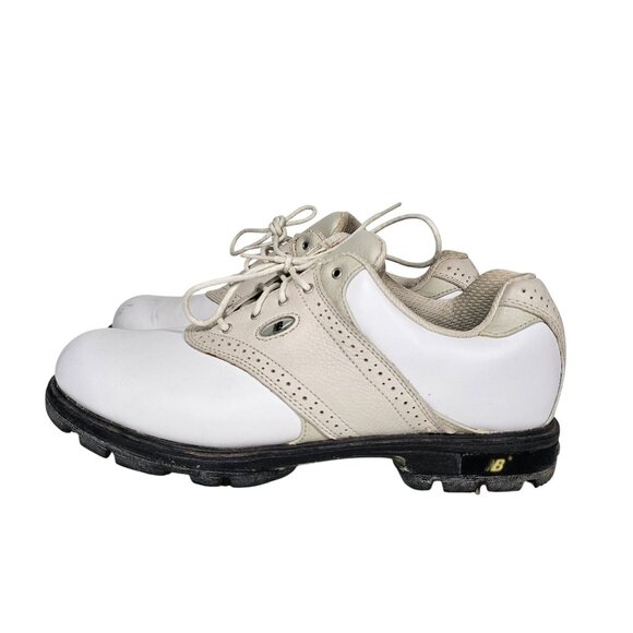 New Balance Golf Cleats Soft Spiked Soles Shoes WG1275B  White Beige Womens‎ 10 - Picture 5 of 12